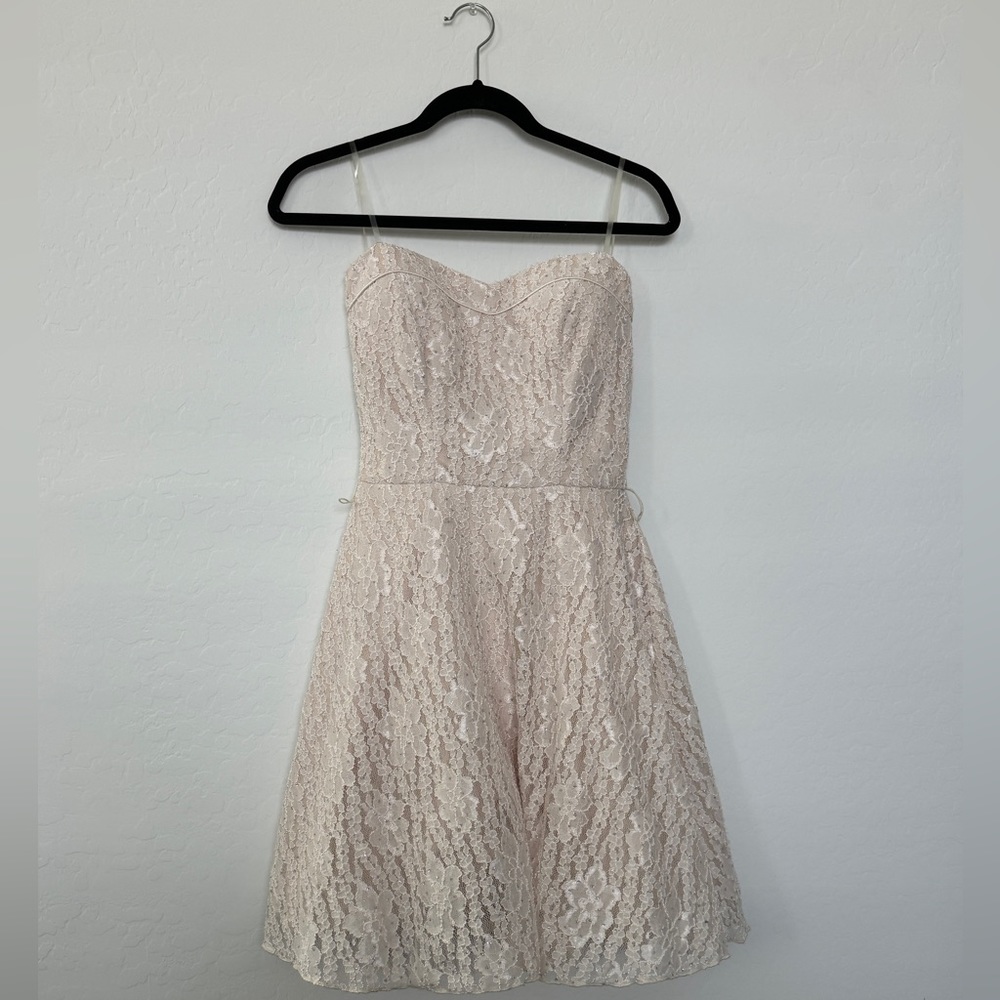 Speechless Strapless Beige Dress